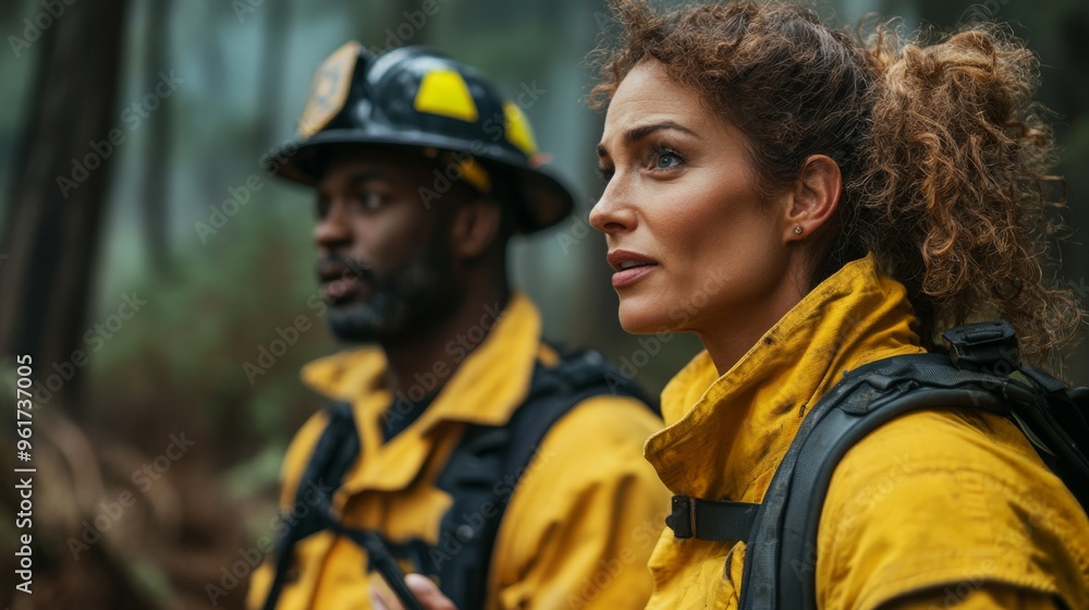 Firefighters in Forestation