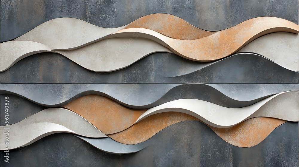 Abstract Wave-Shaped Wall Panel Abstract Wave-Shaped Wall Panel