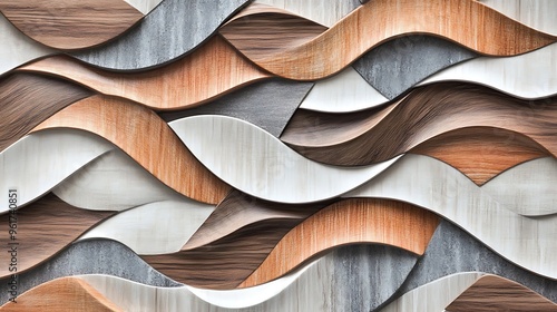 Abstract Wooden Wall Panel