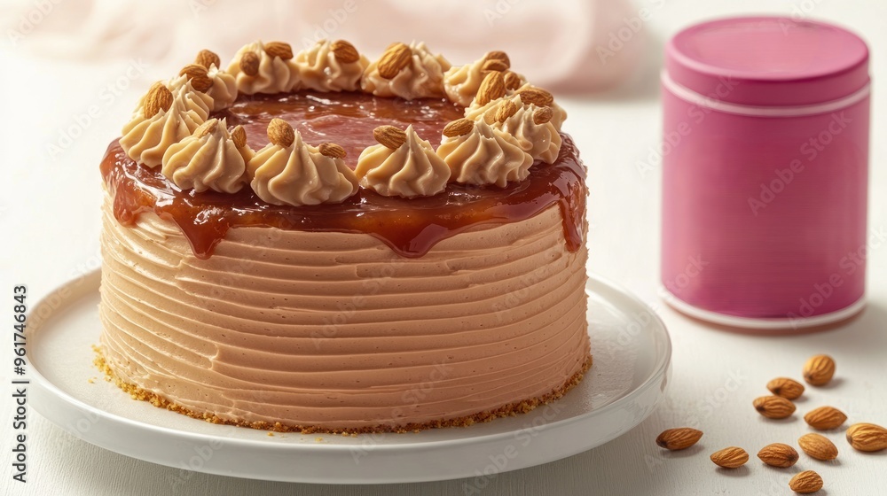 Indulge in a cake with rich caramel, creamy frosting, and nutty toppings! Indulge in a cake with rich caramel, creamy frosting, and nutty toppings!