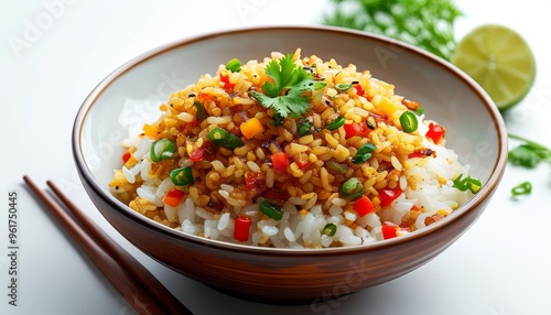 Fried rice is a typical Indonesian food, prepared with traditional spices