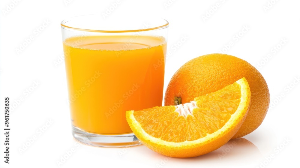Glass of Orange Juice with Oranges Glass of Orange Juice with Oranges