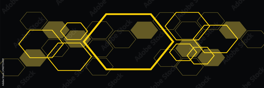 Fototapeta premium the shape of hexagon concept design abstract technology background. vector