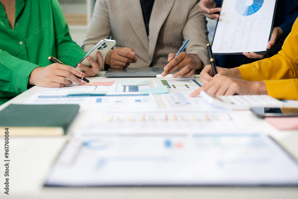 Business meeting time. account managers crew working with new startup project. Idea presentation, analyze plans. Business meeting time. account managers crew working with new startup project. Idea presentation, analyze plans.