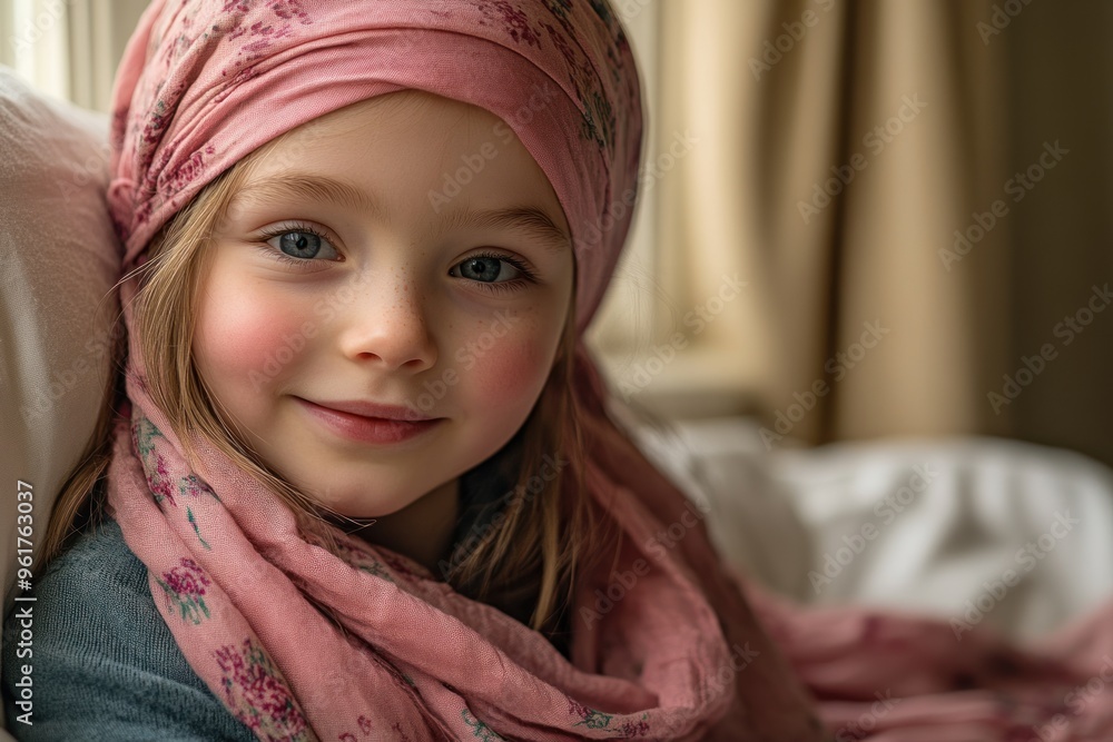 Portrait of a Young Girl with Pink Scarf Portrait of a Young Girl with Pink Scarf