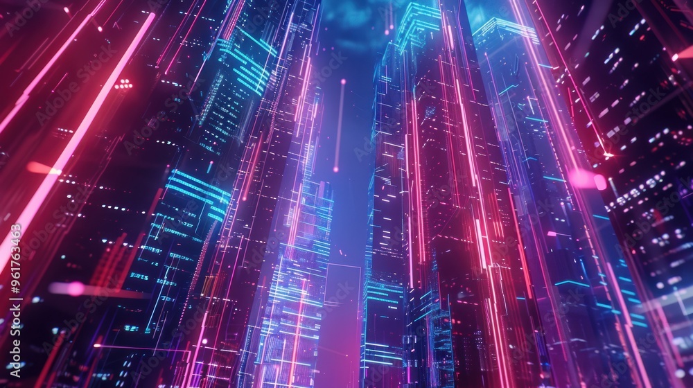 Neon Cityscape: A Futuristic Dream Neon Cityscape: A Futuristic Dream