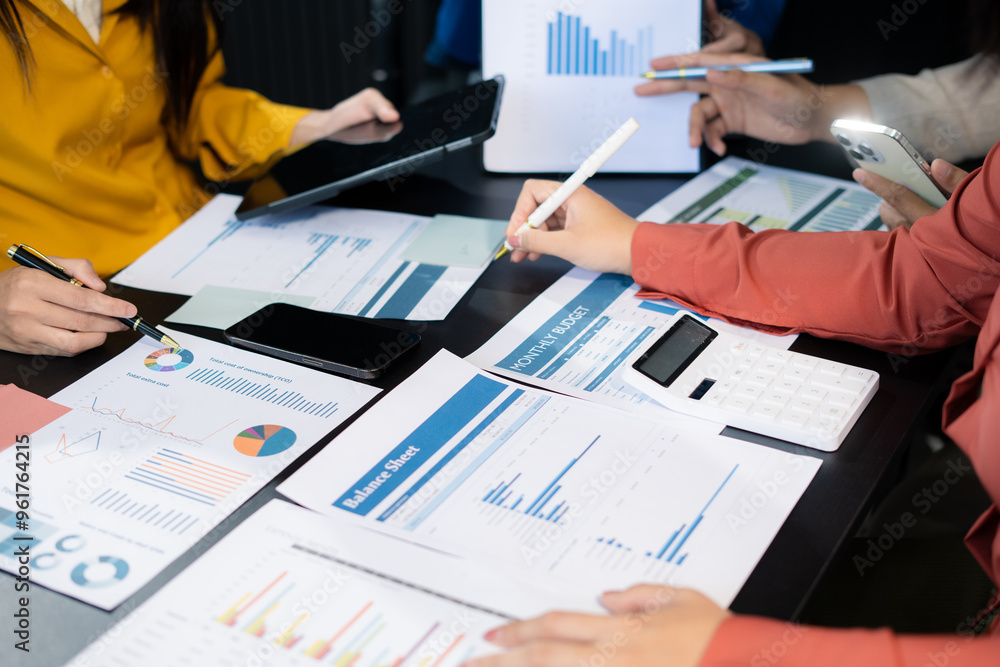 Project manager working and update tasks with milestones progress planning and professional investor working new start up project in the office Project manager working and update tasks with milestones progress planning and professional investor working new start up project in the office