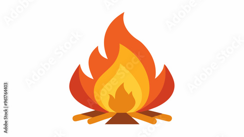 Campfire vector illustration isolated with white background