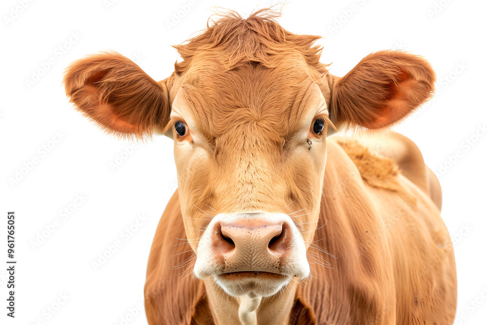 Brown cow isolated on white background Brown cow isolated on white background