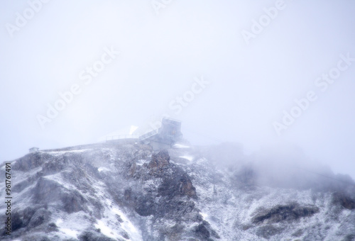 snow covered mountains photo