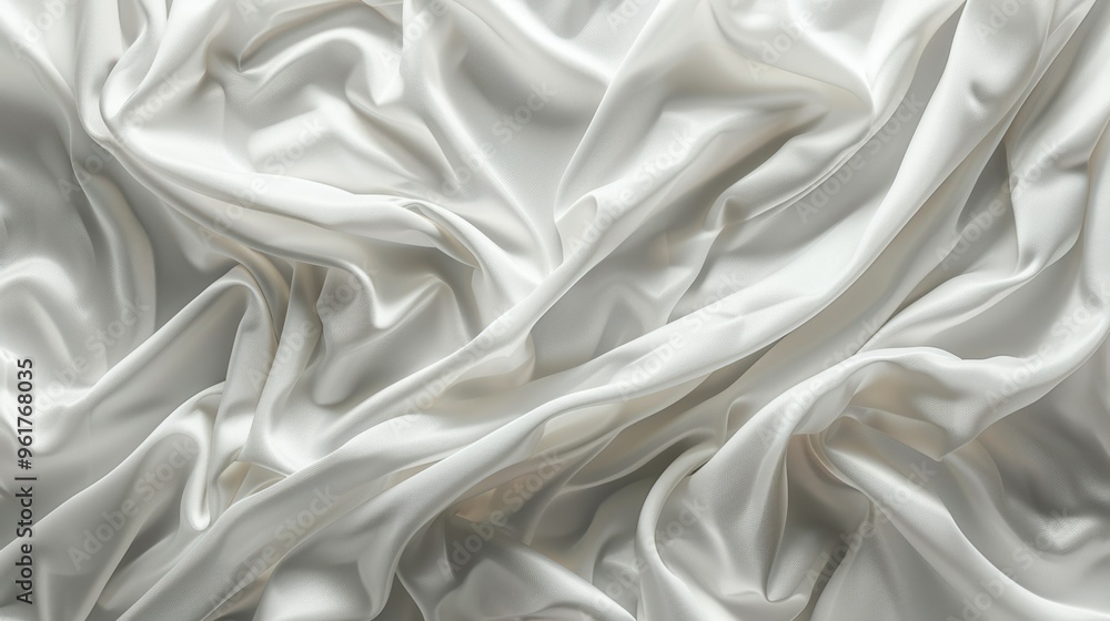 Obraz premium White Wrinkled Bedding Sheet Texture