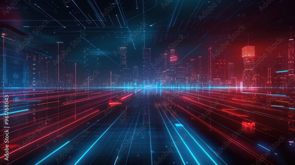 Neon Cityscape: A Futuristic Vision of Urban Life Neon Cityscape: A Futuristic Vision of Urban Life