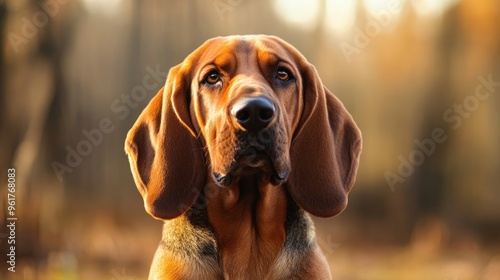 Portrait of a Redbone Coonhound