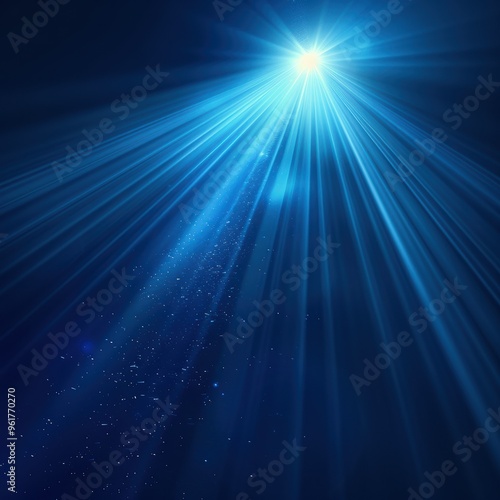 Abstract Modern Blue Background with Light Rays