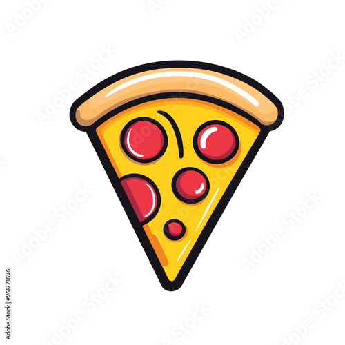 Pizza flat illustration