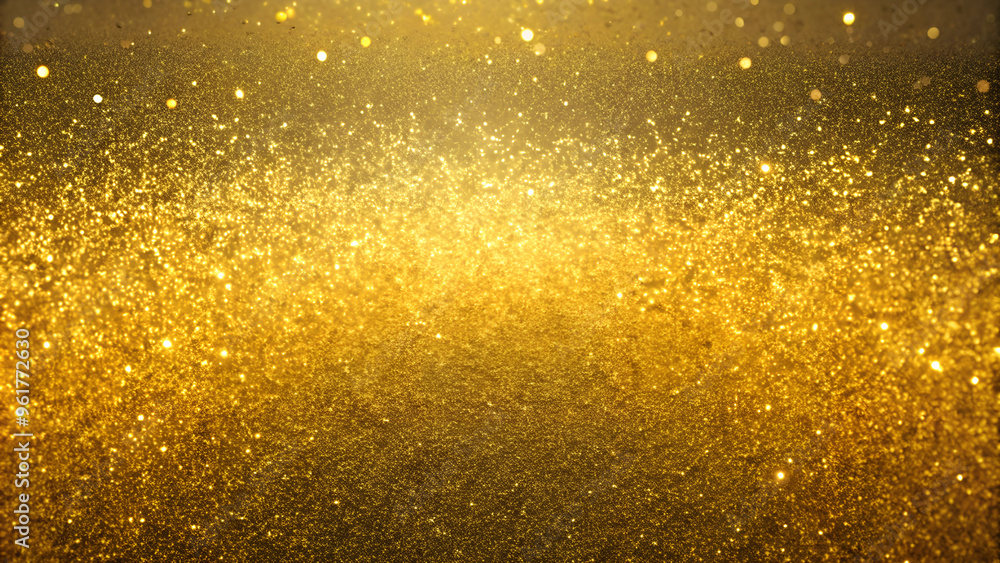 Sparkling golden glitter texture background with sparkling bokeh effect and copy space Sparkling golden glitter texture background with sparkling bokeh effect and copy space