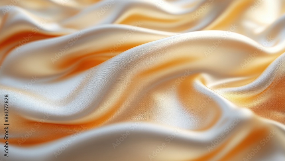 Abstract Texture of Soft and Flowing Satin Fabric