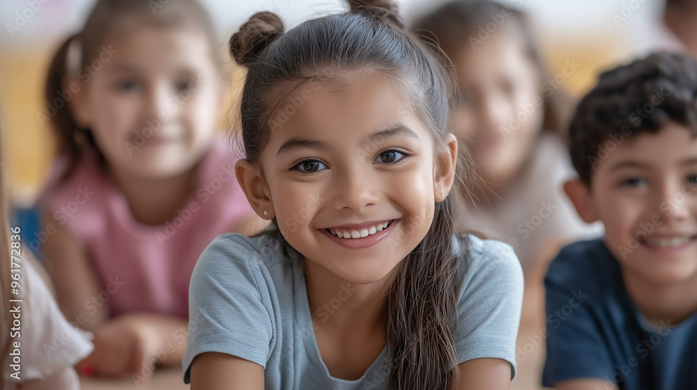 Fröhliche, diverse Schulkinder im Unterricht. Multikulturelle Klasse, positive Lernatmosphäre. Inklusion, Bildung. Authentische Interaktion. Heller Klassenraum. Lifestyle, Zukunft Fröhliche, diverse Schulkinder im Unterricht. Multikulturelle Klasse, positive Lernatmosphäre. Inklusion, Bildung. Authentische Interaktion. Heller Klassenraum. Lifestyle, Zukunft
