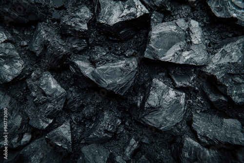 Uneven Coal Chunks: A Textured Masterpiece of Darkness