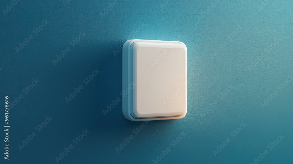 Modern light switch against a teal wall, symbolizing simplicity and functionality in interior design. Modern light switch against a teal wall, symbolizing simplicity and functionality in interior design.