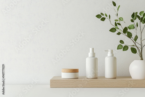 Clean and Minimalist: Product Display with Natural Elements