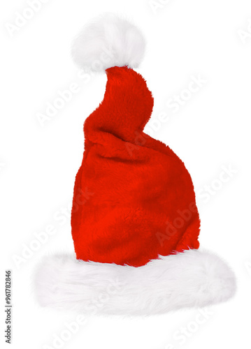 Santa Claus red hat isolated on white background