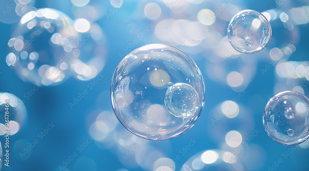 Magical close-up of floating bubbles with glowing lights and abstract background.
Magical close-up of floating bubbles with glowing lights and abstract background.