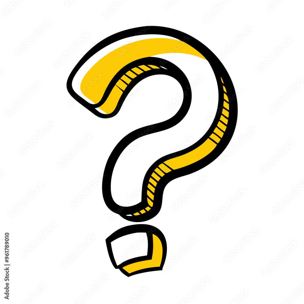 © Olga - Illustrative question mark icon in a creative style for inquiry and curiosity concepts © Olga - Illustrative question mark icon in a creative style for inquiry and curiosity concepts