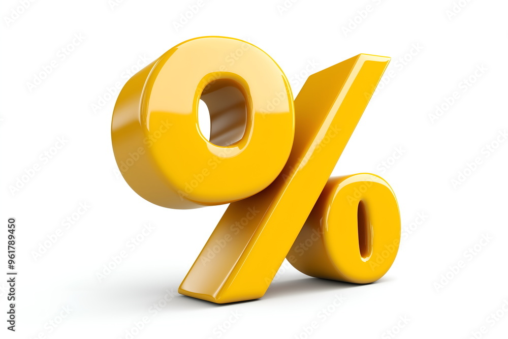 Big percent sign on white background, 3D sale promotion concept Big percent sign on white background, 3D sale promotion concept