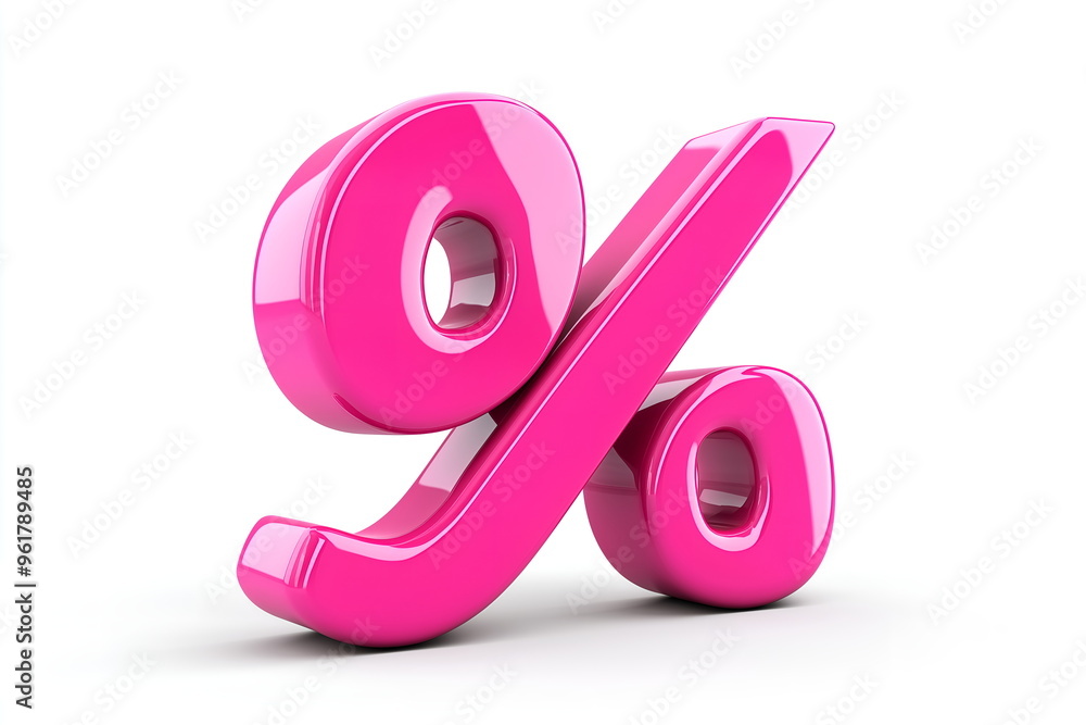Big percent sign on white background, 3D sale promotion concept Big percent sign on white background, 3D sale promotion concept