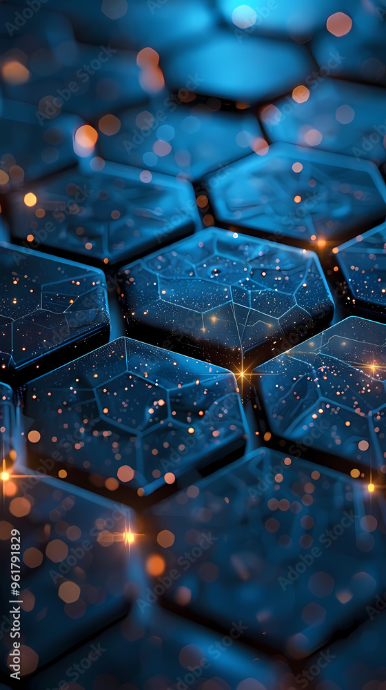 A hexagonal speed pattern of high tech communication networks as a background image A hexagonal speed pattern of high tech communication networks as a background image