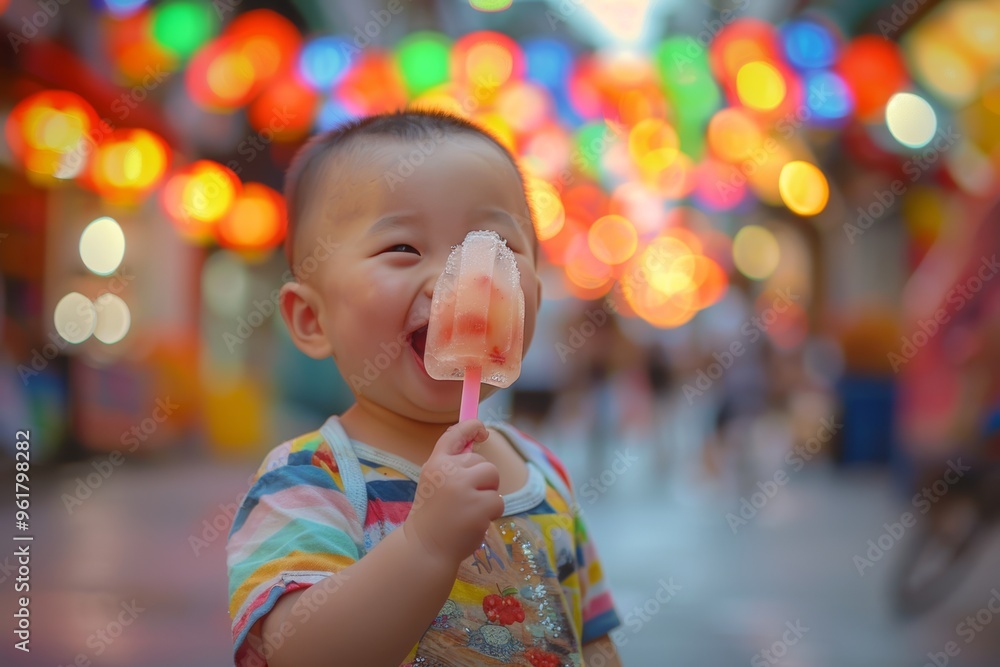 Child relishes the taste of cold creamy ice cream. Sweet baby boy charming silvery hair and bright eyes. Allegorical depiction of precious moments cherished family and parents. Child relishes the taste of cold creamy ice cream. Sweet baby boy charming silvery hair and bright eyes. Allegorical depiction of precious moments cherished family and parents.