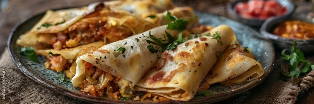 plate food with torta and cheese plate food with torta and cheese