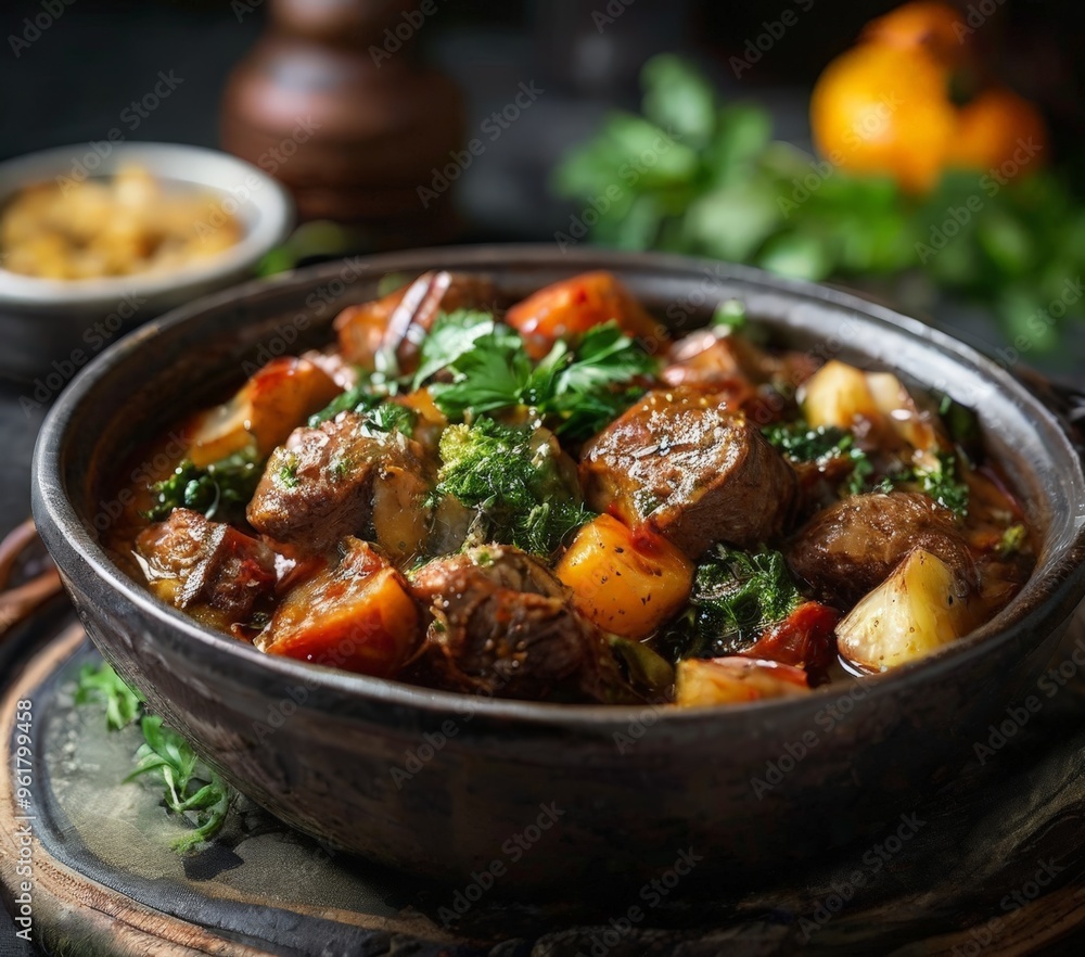 bowl stew with potatoes and carrots bowl stew with potatoes and carrots