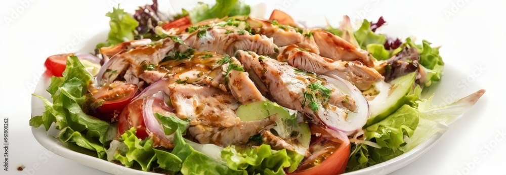 salad with chicken, let salad with chicken, let