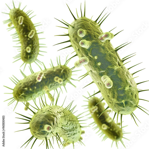 green caterpillar on a white background