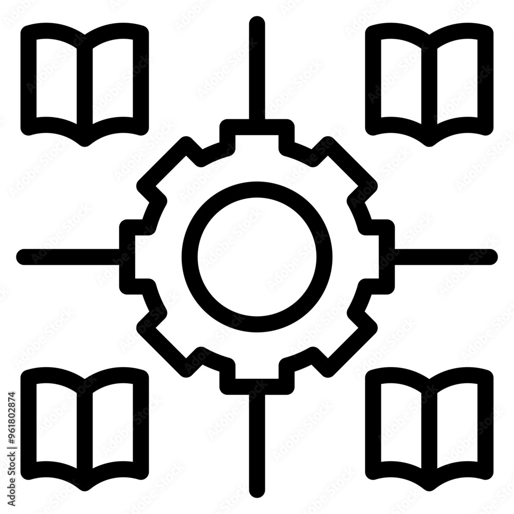setting with book icon setting with book icon
