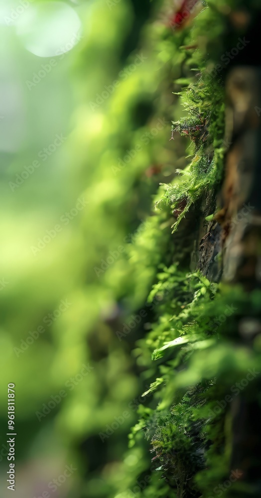 Fototapeta premium close up moss growing on tree