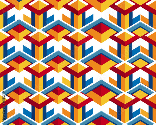 Seamless pattern geometric style flooring digital art abstract pattern design  