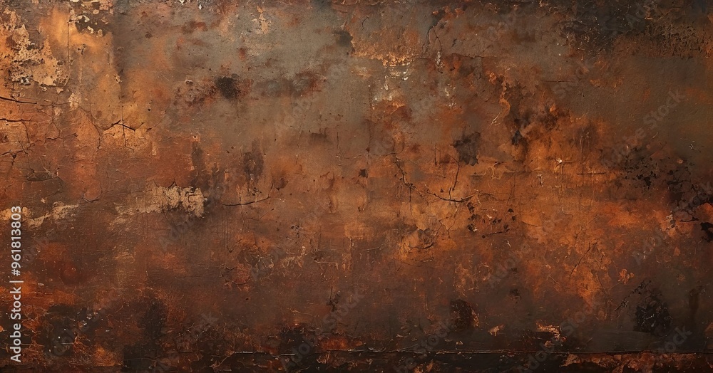 Obraz premium painting rust wall with brown background