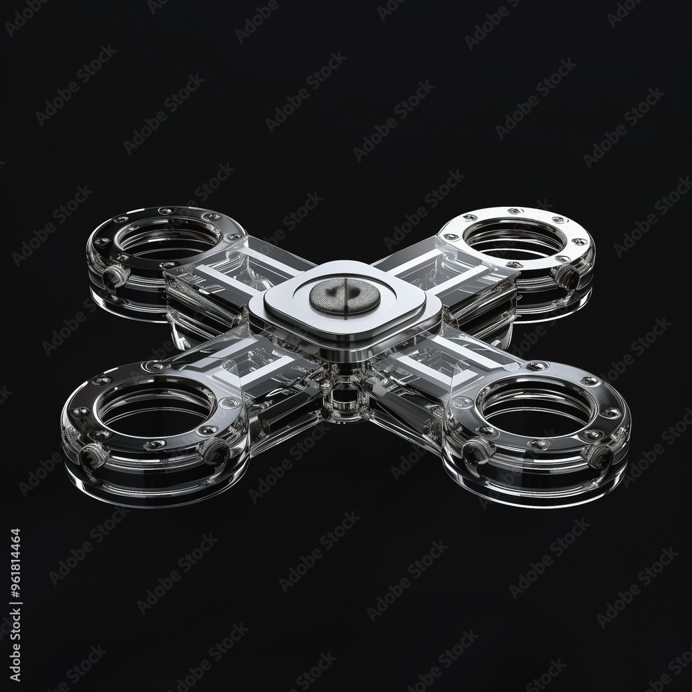 Transparent mechanical spinner with sleek metallic design and intricate industrial details.
Transparent mechanical spinner with sleek metallic design and intricate industrial details.