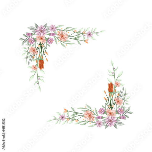 Floral Arrangement perfect for your design need, for invitation, pattern, border, and background