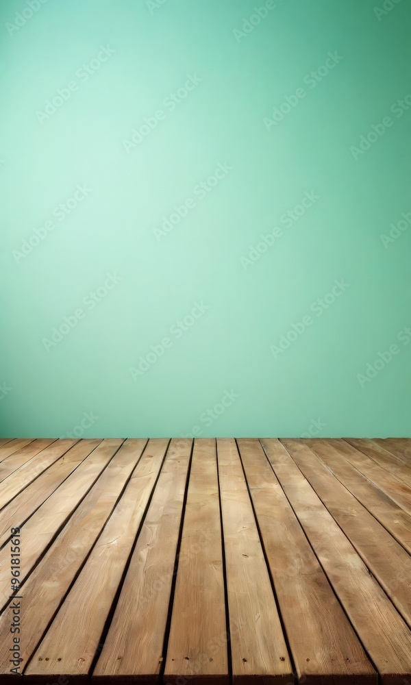 wooden floor with green wall background wooden floor with green wall background