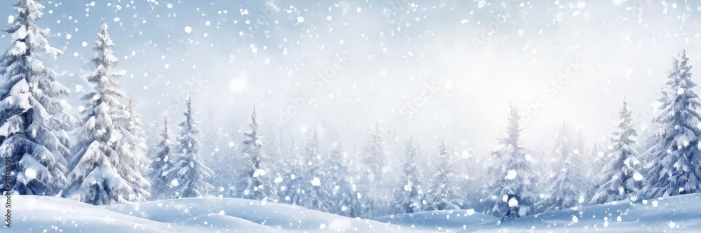 winter landscape with snow and trees winter landscape with snow and trees