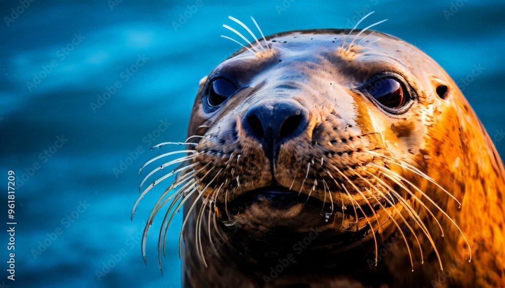 Obraz premium close up seal with its mouth open