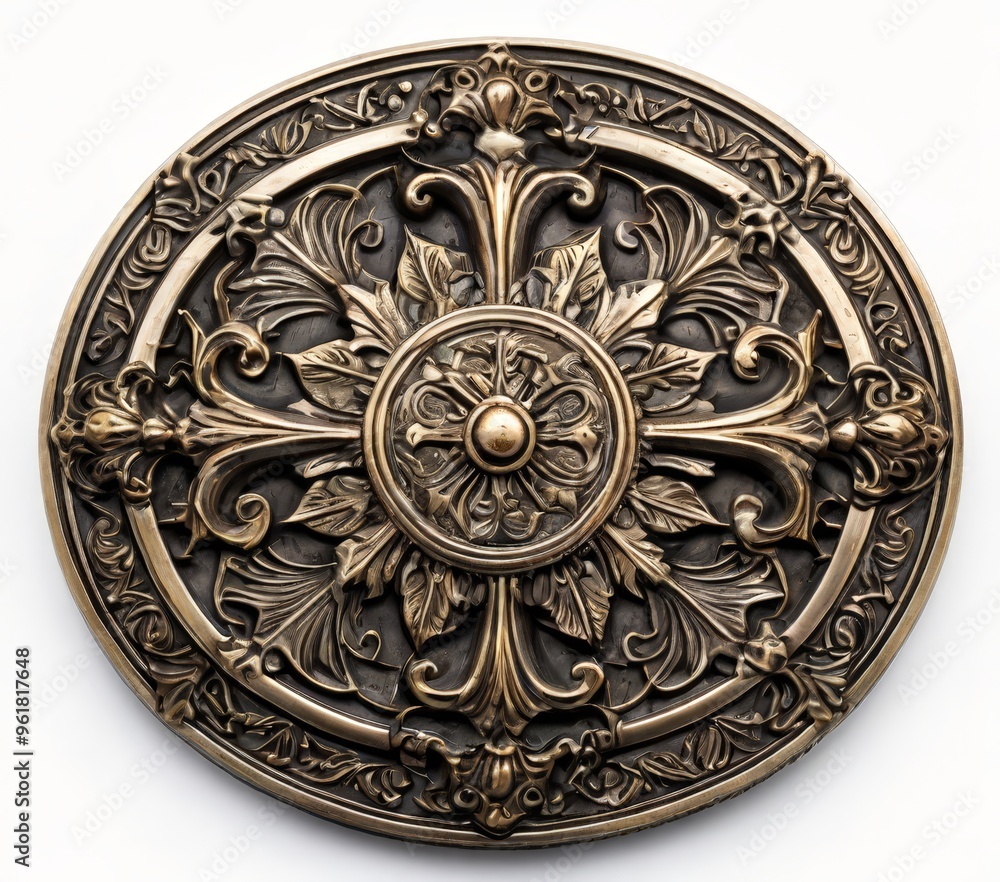 bronze medallion with cross on it bronze medallion with cross on it