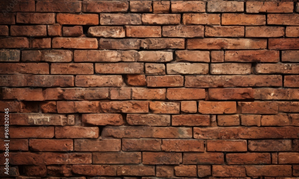 Obraz premium brick wall with red pattern