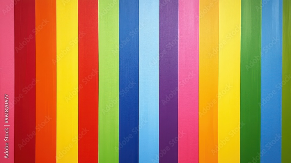 Vertical Striped Pattern of Vibrant, Solid Colors Vertical Striped Pattern of Vibrant, Solid Colors