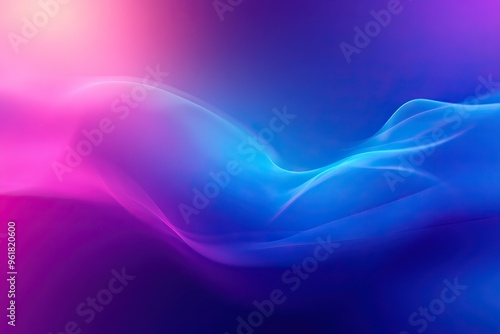 Wallpaper Mural Vibrant abstract waves of purple and blue light create a mesmerizing fluid effect, ideal for backgrounds and artistic designs. Torontodigital.ca
