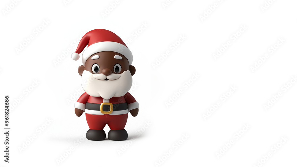 Witziger Schoko 3D-Weihnachtsmann im Comic-Stil. Weißer Hintergrund. Fröhliche Festtagsfigur, niedliches Design. Weihnachtskarten, Kindermedien. Animation, Charakterdesign. Kopierraum Witziger Schoko 3D-Weihnachtsmann im Comic-Stil. Weißer Hintergrund. Fröhliche Festtagsfigur, niedliches Design. Weihnachtskarten, Kindermedien. Animation, Charakterdesign. Kopierraum